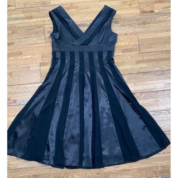 Adrianna Papell Petite Striped Fit Flare Midi Dress Formal Whimsigoth Classic-6P - Picture 4 of 8